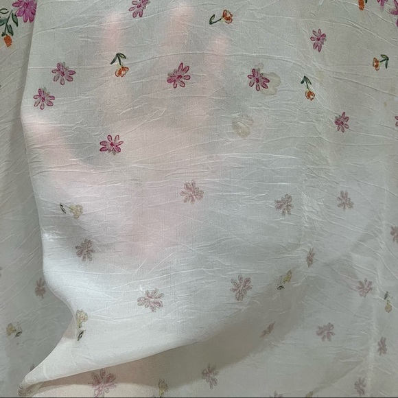 Johnny Was Womens Cupra Rayon Short Sleeve Blouse Sz S Boho Fairy Cottagecore - Picture 7 of 9
